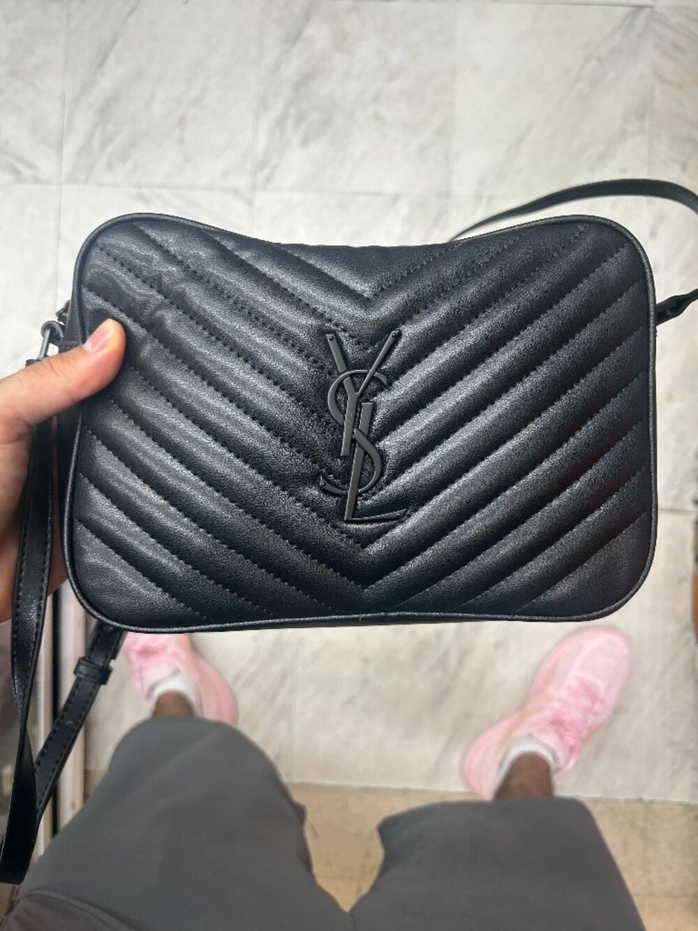 Saint Laurent Black Lou Camera Bag